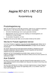 Acer Aspire R7-571 Kurzanleitung