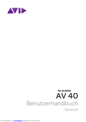 M-Audio Studiophile AV 40 Benutzerhandbuch