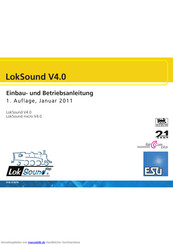 Esu LokSound micro V4.0 Einbauanleitung Und Betriebsanleitung