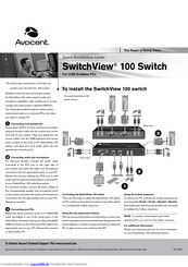 Avocent SwitchView 100 Schnellinstallationsanleitung