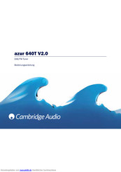 Cambridge Audio azur 640T V2.0 Bedienungsanleitung