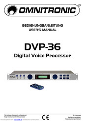 Omnitronic DVP-36 Bedienungsanleitung
