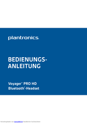 Plantronics Voyager PRO HD Bedienungsanleitung