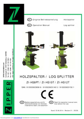 Zipper ZI-HS8PT Betriebsanleitung