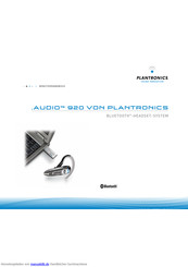 Plantronics AUDIO 920 Benutzerhandbuch