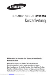 Samsung GALAXY y Pro GT-B5510 Kurzanleitung