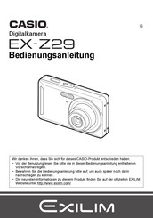 Casio Exilim EX-Z9 Bedienungsanleitung