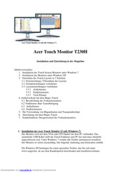 Acer T230H Installationsanleitung