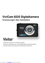 Vivitar ViviCam 8225 Handbuch