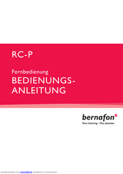Bernafon RC-P Bedienungsanleitung