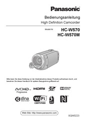 Panasonic HC-W570 Bedienungsanleitung