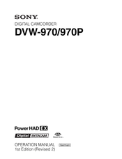Sony DVW-970 Bedienungsanleitung