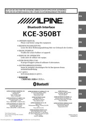 Alpine KCE-350BT Bedienungsanleitungen