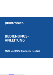 Plantronics ML12 Bedienungsanleitung