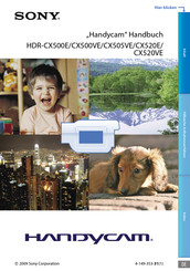 Sony HDR-CX500VE Handbuch