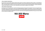 APRILIA NA 850 Mana ABS Handbuch