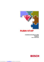 Bosch RUBIN NT Installationshandbuch