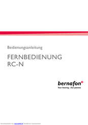 Bernafon RC-N Bedienungsanleitung