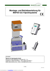 Mantis ULV MAFEX ULV-Sprühsystem Montage- Und Betriebsanleitung