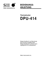 SII DPU-414 Bedienungsanleitung