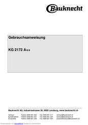 Bauknecht KG 2172 A++ Gebrauchsanweisung