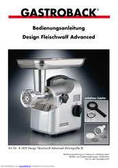 Gastroback ADVANCED Bedienungsanleitung
