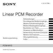Sony PCM-M10 Bedienungsanleitung