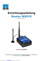Mdex Router MX510 Einrichtungsanleitung