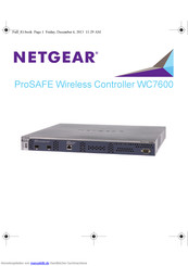 NETGEAR ProSafe WC7600 Bedienungsanleitung