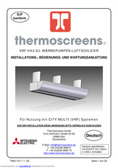 Thermoscreens VRF HX2-L Installationsanleitung
