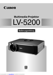 Canon LV-5200 Bedienungsanleitung