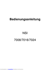 NSI 7016 Bedienungsanleitung
