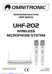 Omnitronic UHF-202 Bedienungsanleitung