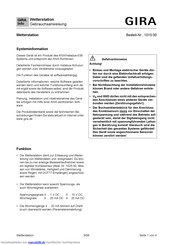 Gira 1010 00 Gebrauchsanweisung