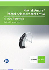 Phonak Solana M H2O Gebrauchsanweisung