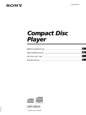 Sony CDP-CE525 Bedienungsanleitung