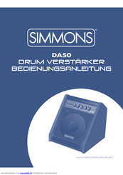 Simmons DA50 Bedienungsanleitung