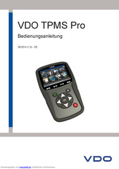 VDO TPMS Pro Bedienungsanleitung