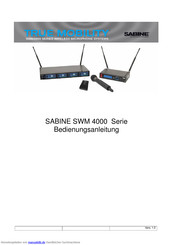 SABINE SWM 4000 Serie Bedienungsanleitung