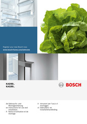 Bosch KAD90 Serie Gebrauchsanleitung