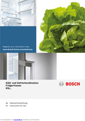 Bosch KSL Serie Gebrauchsanleitung