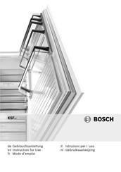 Bosch KSF Serie Gebrauchsanleitung