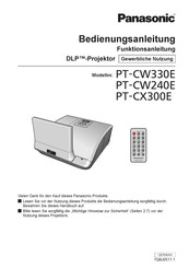 Panasonic PT-CX300E Bedienungsanleitung