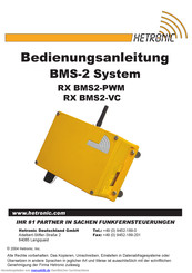 Hetronic RX BMS2-VC Bedienungsanleitung