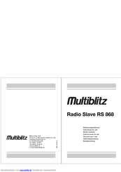 Multiblitz RS 868 Bedienungsanleitung