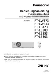 Panasonic PT-TX210 Bedienungsanleitung