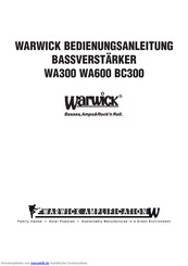 Warwick BC300 Bedienungsanleitung