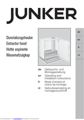 Junker JD36AW50 Gebrauchs- Und Montageanleitung
