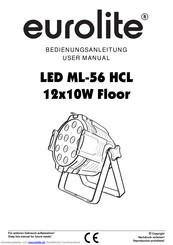 EuroLite LED ML-56 COB CW 100W Bedienungsanleitung