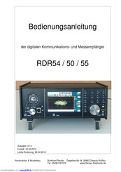 Reuter-Elektronik RDR54 Bedienungsanleitung